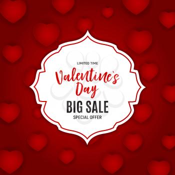 Valentine's Day Love and Feelings Sale Background Design. Vector illustration EPS10