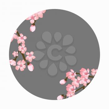 Abstract Floral Sakura Flower Japanese Natural Background Vector Illustration EPS10