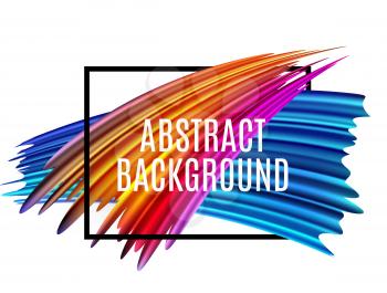Abstract spectrum brush strokes Textured Art Frame Background. Vector Illustration EPS10