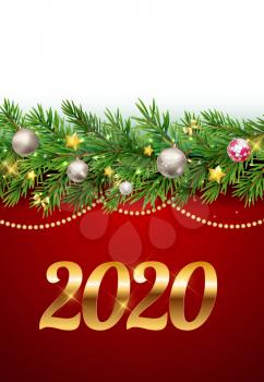 2020 New Year Background. Vector Illustration EPS10
