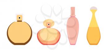 Collection of  perfume and adekalon  bottle icon. Vector Illustration EPS10