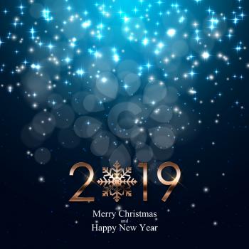 2019 New Year Background. Vector Illustration EPS10