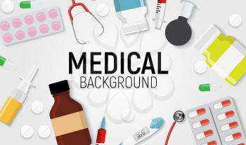 Health Medical  Background with Place for Text. Vector Illustration EPS10