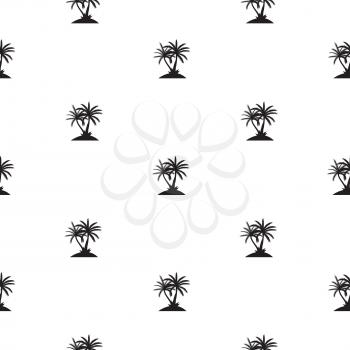 Beautifil Palm Tree Leaf  Silhouette Seamless Pattern Background Vector Illustration. EPS10