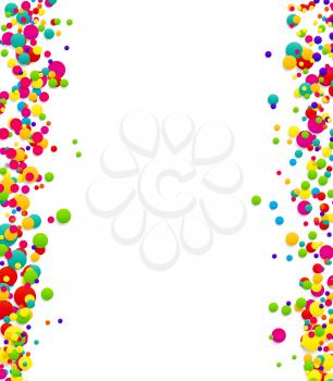 Abstract confetti background with polka dot confetti.  Vector illustration EPS10