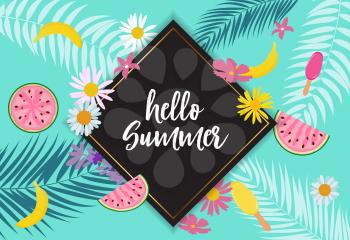 Hello Summer Background. Vector Illustration EPS10