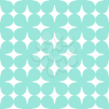 Green seamless simple clover pattern, 2d illustration, vector, eps 8