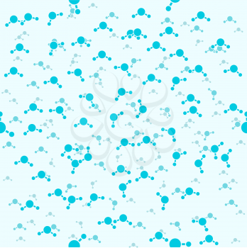 Water molecules seamless lab background, 2d illustration, clipping mask, vector, eps 8