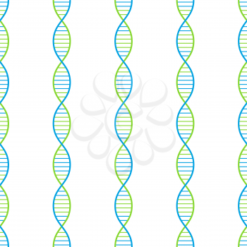 DNA seamless vector background, 2d illustration, eps 8