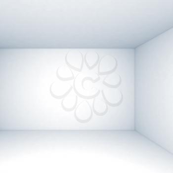 Empty white 3d room interior background with soft shadows
