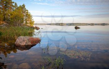 Coast of Saimaa lake in Finland