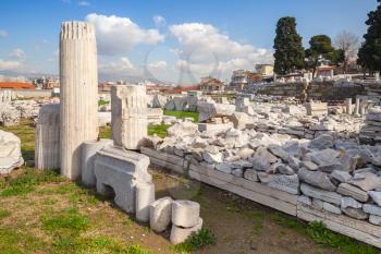 Izmir, Turkey, Ruins of Ancient city Smyrna in a summer day