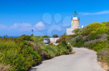 Skinari Lighthouse. It was manufactured in 1897, located In Zante Island near Korithi above Cape Skinari