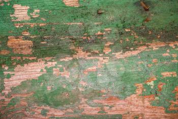 Old green grungy plywood sheet, background photo texture