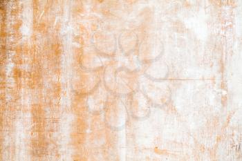 Old grungy plywood with white paint layer, background photo texture