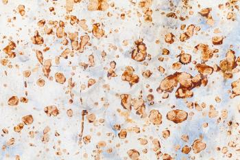 Rusted metal plate texture, close-up frontal background photo
