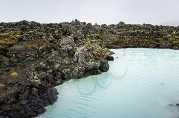 Iceland, Blue lagoon coast. This natural geothermal spa is one of the most visited tourist attractions in Iceland