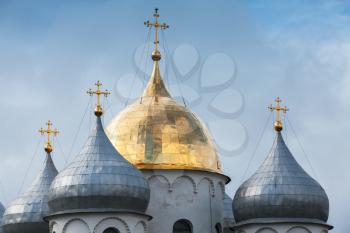 Domes of St. Sophia Cathedral, Novgorod, Russia