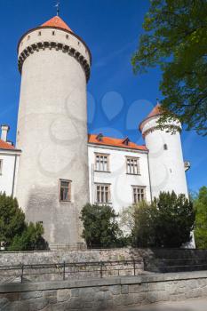 Towers of Konopiste castle, Czech Republic. It was established in the 1280s and renovated between 1889 and 1894 by the architect Josef Mocker
