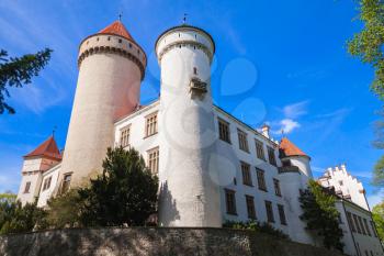 Konopiste castle, Czech Republic. It was established in the 1280s and renovated between 1889 and 1894 by the architect Josef Mocker into a luxurious residence for Archduke Franz Ferdinand of Austria