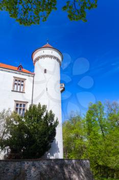 Konopiste white castle, Czech Republic. It was established in the 1280s and renovated between 1889 and 1894 by the architect Josef Mocker into a residence for Archduke Franz Ferdinand of Austria