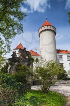 Castle Konopiste, Czech Republic. It was established in the 1280s and renovated between 1889 and 1894 by the architect Josef Mocker into a luxurious residence for Archduke Franz Ferdinand of Austria