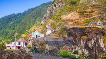 Ribeira da Janela town. Rural landscape of Madeira island, Portugal