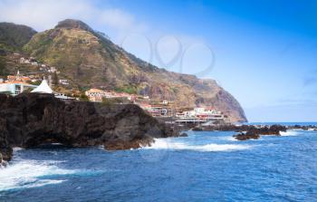 Coastal landscape of Porto Moniz, Madeira island, Portugal
