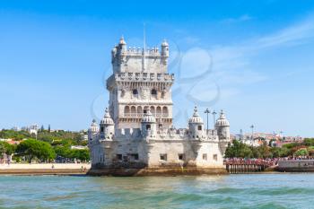 Belem tower or the Tower of St Vincent, one of the most popular tourist attractions of Lisbon, Portugal. It was built in the early 16th century