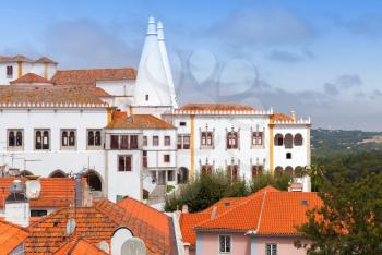 The Palace of Sintra. Town Palace is located in Sintra, Lisbon District, Portugal