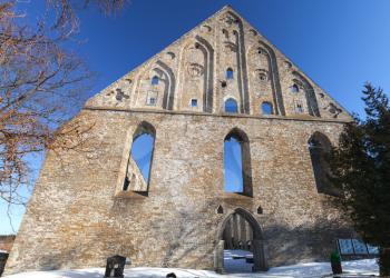 Ruins of St. Brigitta convent in Pirita region, Tallinn, Estonia