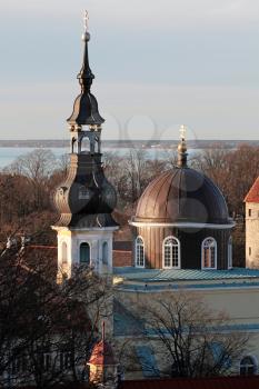 Old orthodox church dome in Tallinn, Estonia