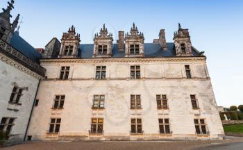 Amboise castle facade. Castle located in the Indre-et-Loire department of the Loire Valley in France