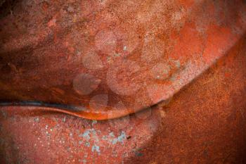 Old crumpled rusty iron surface. Background photo texture