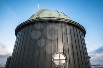 Upper part of the Rundetaarn or Round Tower, a 17th-century tower located in central Copenhagen, Denmark, architectural project of Christian IV, built as an astronomical observatory