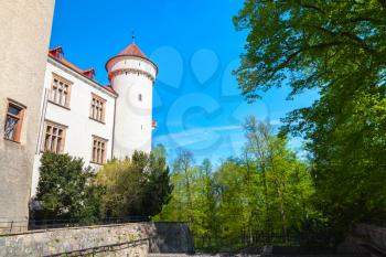 Konopiste castle exterior, Czech Republic. It was established in the 1280 and renovated between 1889 and 1894 by the architect Josef Mocker into residence for Archduke Franz Ferdinand of Austria