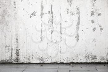 Abstract urban background interior with white grungy concrete wall texture