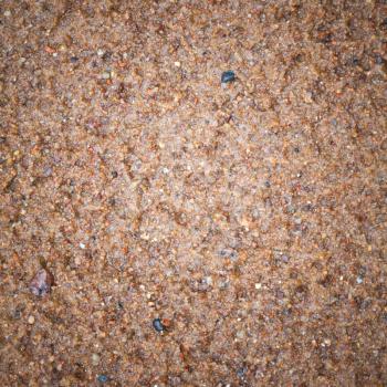Background texture of wet sand ground surface after the rain