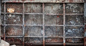 Old grunge rusty iron lattice background texture
