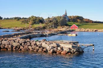 Edoya island, coastal autumn Norwegian landscape