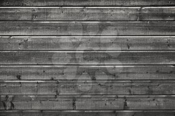 Dark gray old grungy wooden wall, close-up background photo texture