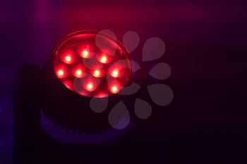 Modern LED spot light with red mood, modern stage illumination equipment