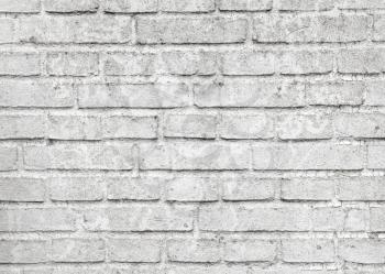 Old white brick wall, close-up background photo texture