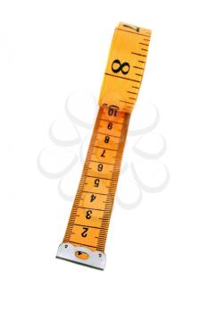 Isolated tape measure on white