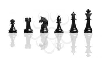 Chess figures isolated on a white background