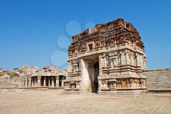 Ruined hindu temple, Hampi, Karnataka state,India