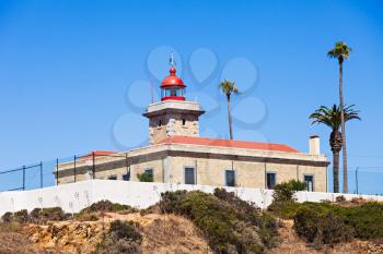 Lighthouse at Ponta da Piedade in Lagos, Algarve region in Portugal
