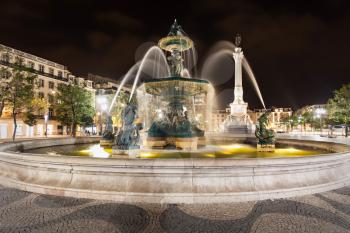 Rossio Square (Pedro IV Square) in the city of Lisbon, Portugal