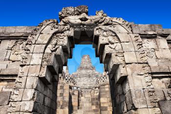 Detail of Borobudur Temple, Java island, Indonesia