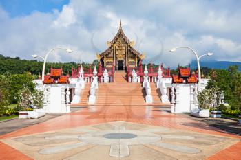 The Royal Pavilion (Ho Kham Luang) in Royal Park Rajapruek near Chiang Mai, Thailand